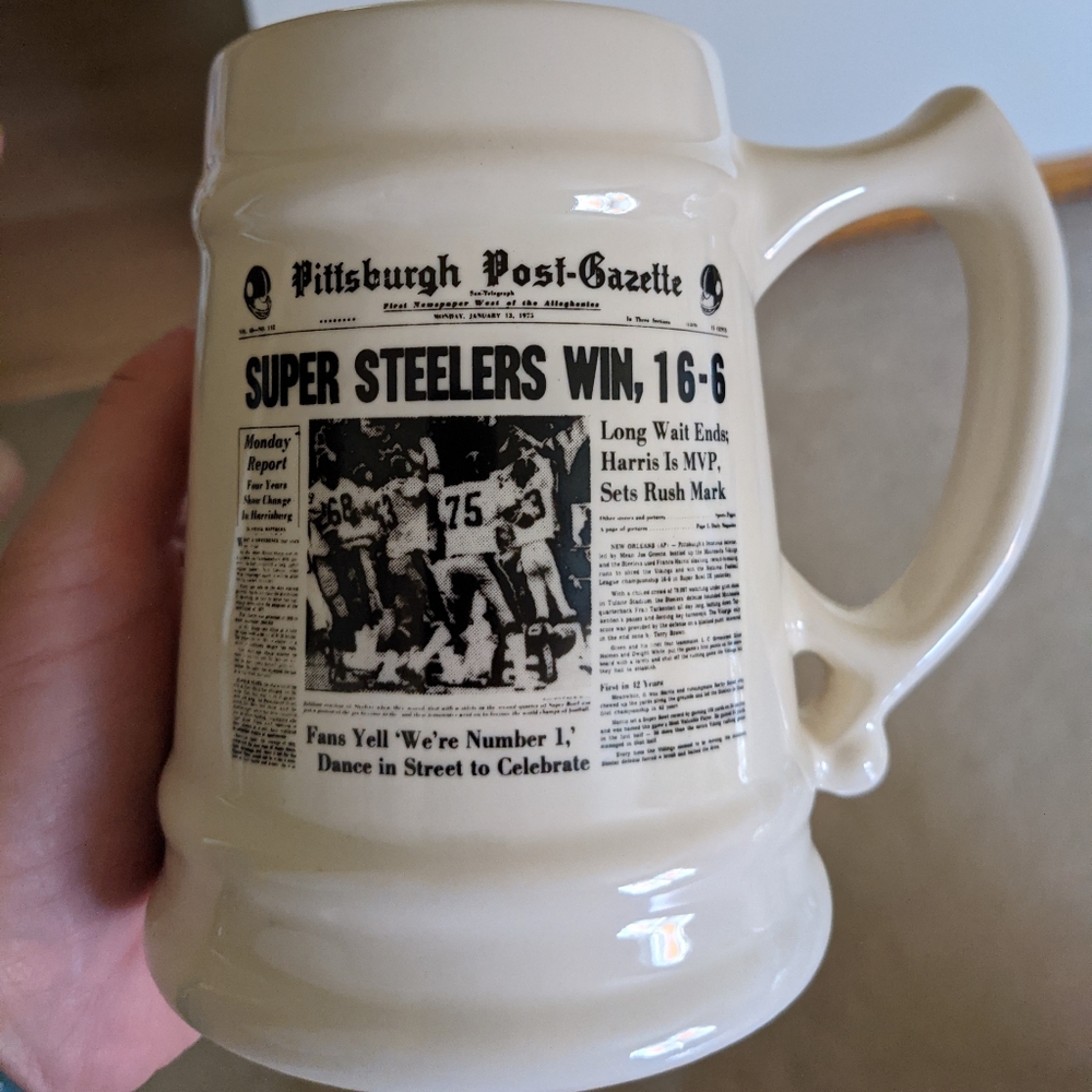Vintage Steelers Superbowl IX 1975 Victory Mug